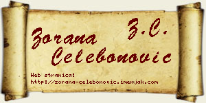 Zorana Čelebonović vizit kartica